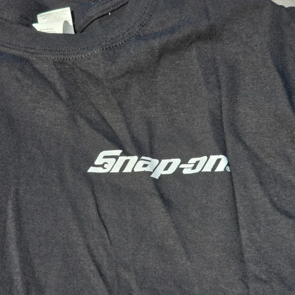 Snap On T Shirt Men's XL Front And Back Silk Screen On Black NWOT Vintage Steel‎